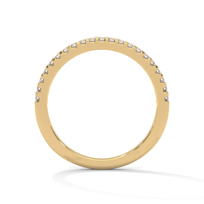 Eternal Sparkle: Gold Round Diamond Half-Eternity Band | 0.26 CTW