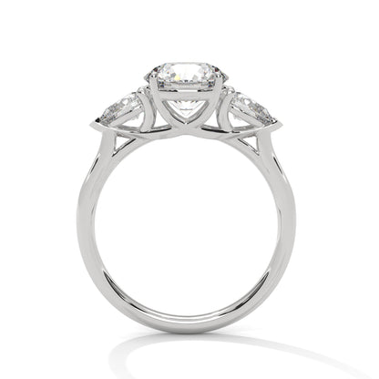 Vanya 1.5ct Round Lab-Grown Diamond Three-Stone Engagement Ring | 2.00 CTW