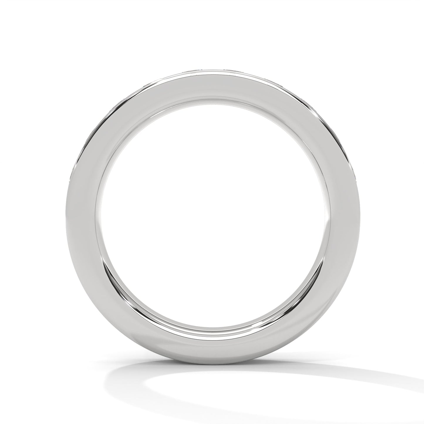 Radiant Harmony: Gold Round Diamond Channel Set Band Ring| 1.08 CTW
