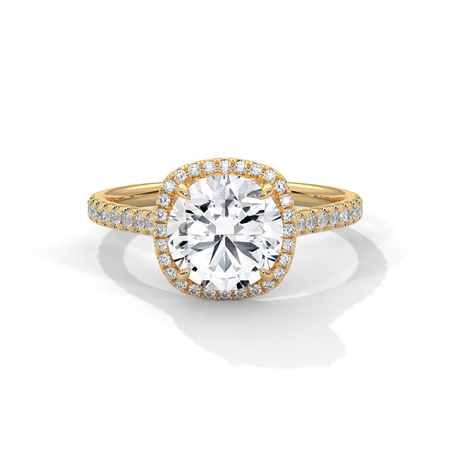 Velora Bloom 3 CT Cushion-Cut Lab Grown Diamond Halo Ring | 3.36 CTW