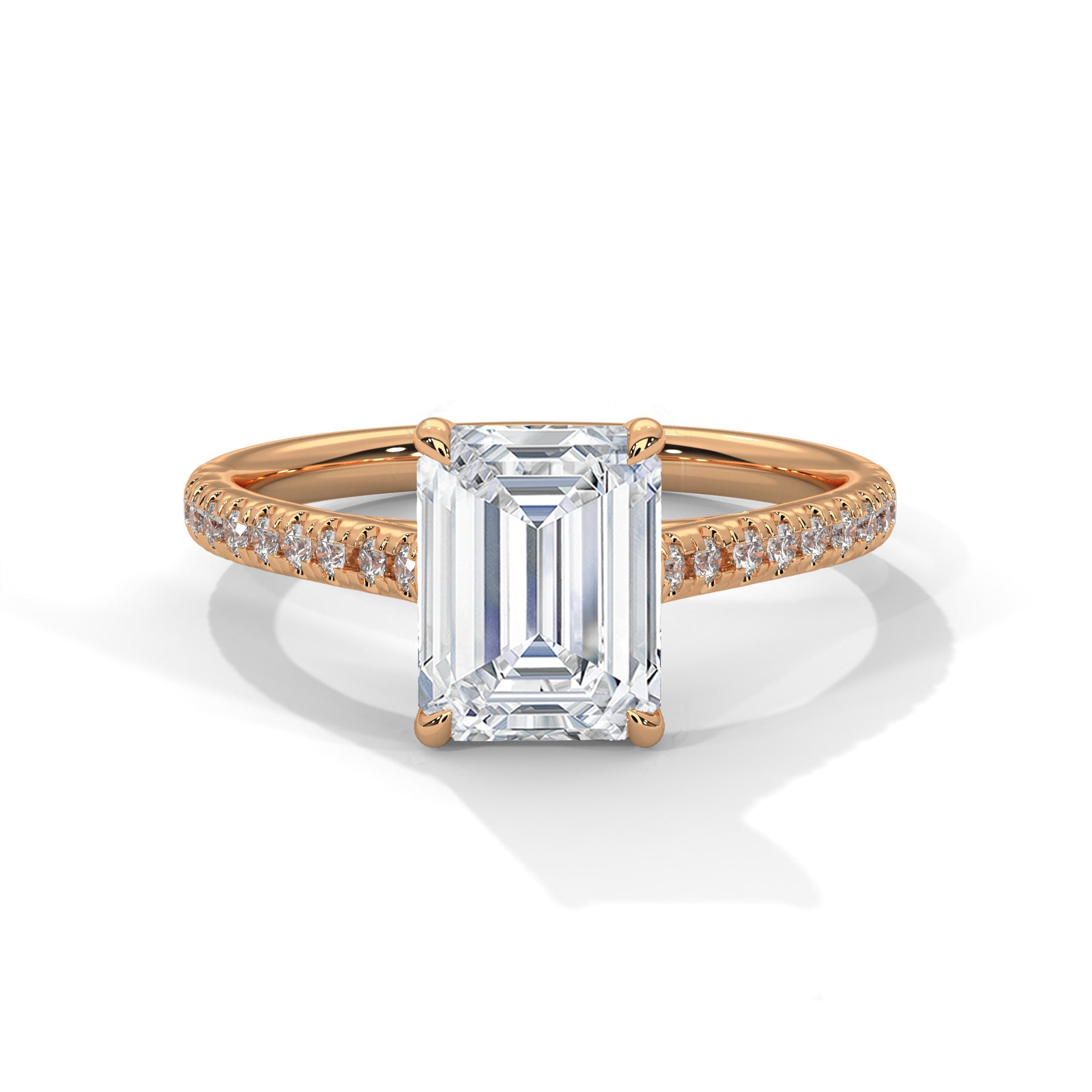 Regal Essence 3CT Emerald Lab-Grown Diamond Engagement Ring | 3.22 CTW