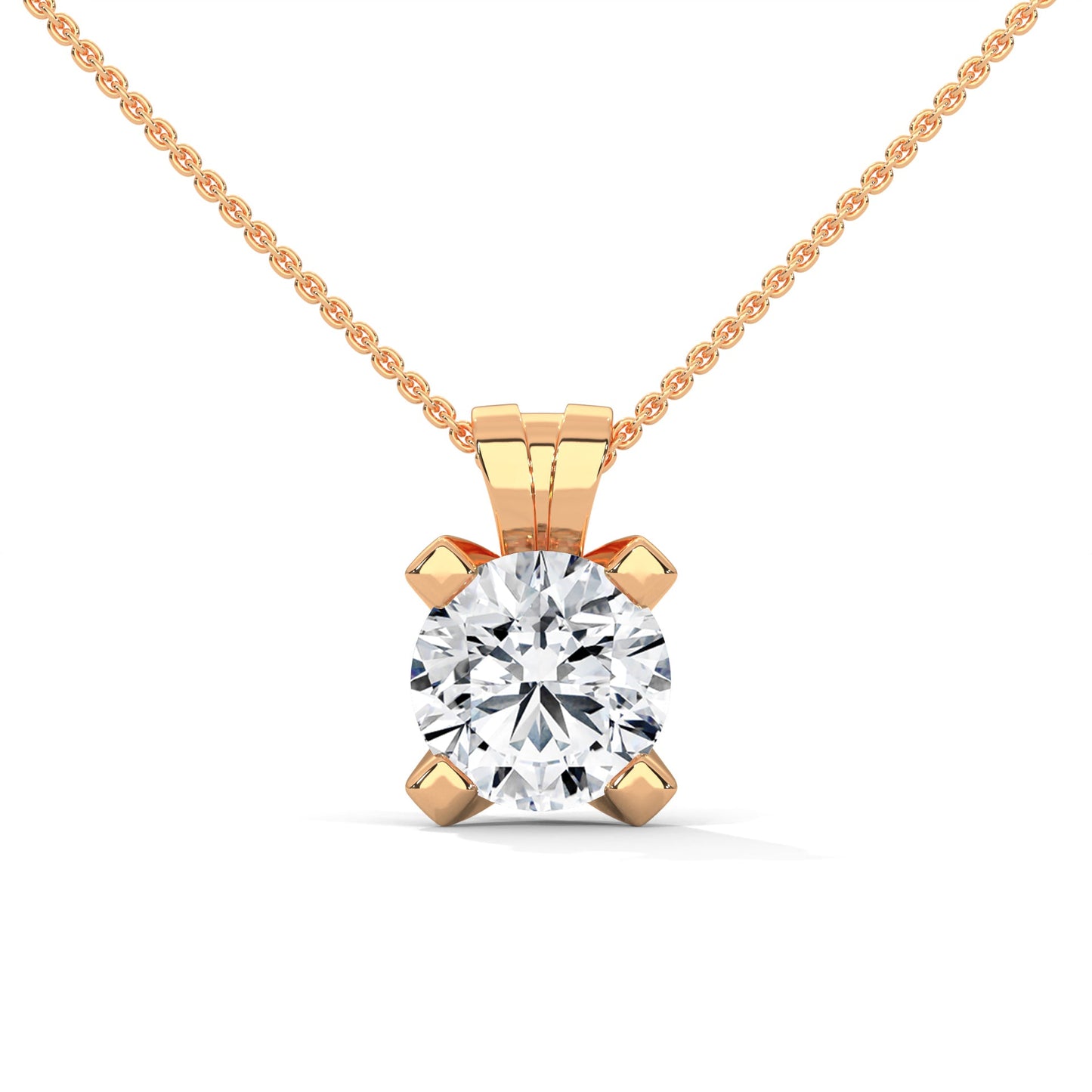 Round Diamond Solitaire Pendant in 14K Gold | 2.43 CTW