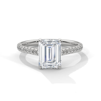 Graceful Lumina 1.5CT Emerald Lab-Grown Diamond Engagement Ring | 1.72 CTW