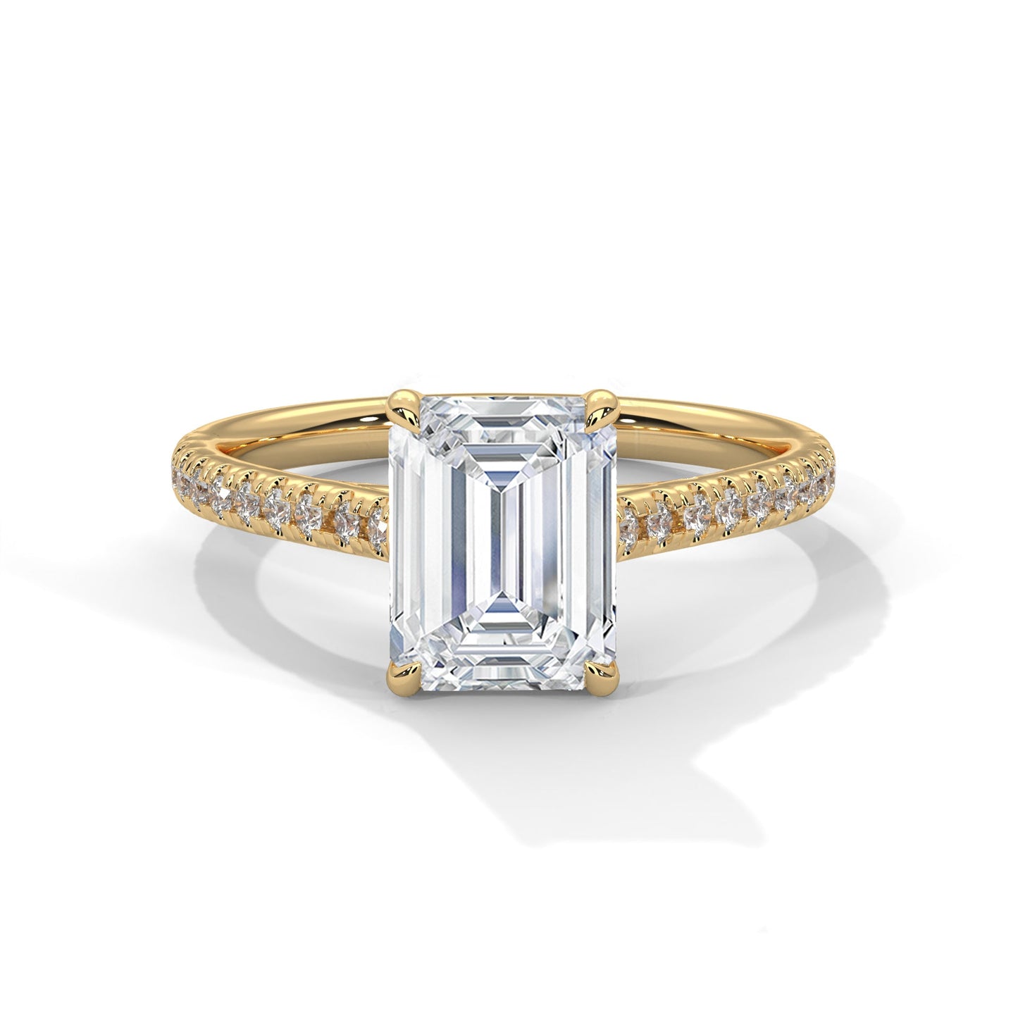 Regal Essence 3CT Emerald Lab-Grown Diamond Engagement Ring | 3.22 CTW