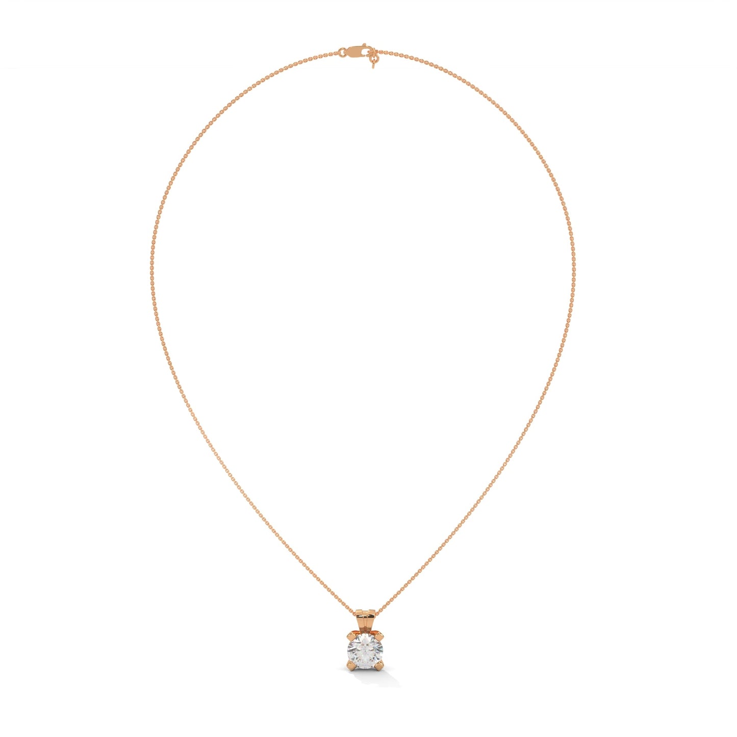 Round Diamond Solitaire Pendant in 14K Gold | 2.43 CTW