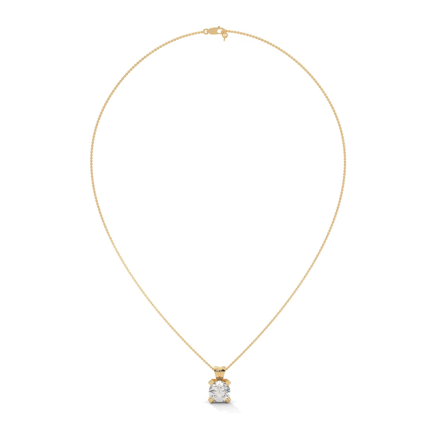 Round Diamond Solitaire Pendant in 14K Gold | 2.43 CTW