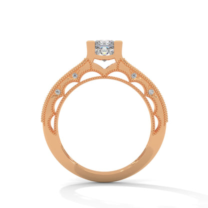 The Grand Radiance 0.99 CTW Princess-Cut Diamond Engagement Ring | E-VS1