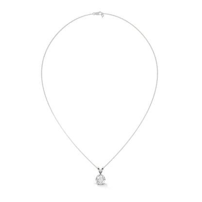 Brilliant Solitaire: 14K Gold Round Diamond Pendant Necklace | 2.11 CTW