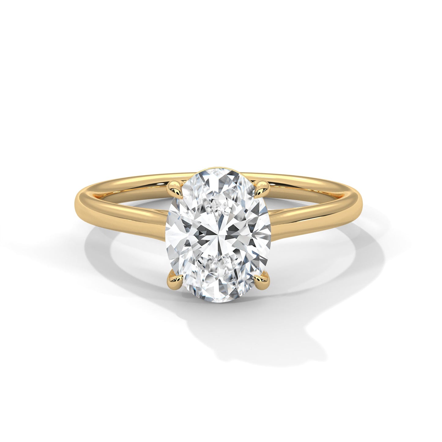 Opulent Grace 3CT Oval Lab-Grown Diamond Engagement Ring