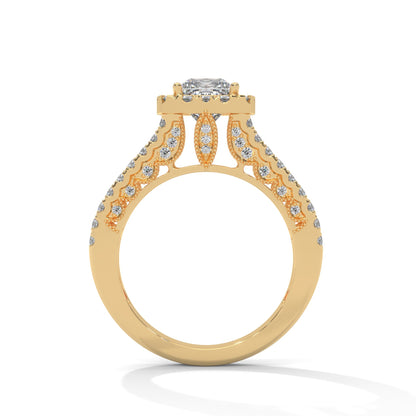 The Luminous Elegance 1.87 CTW Princess-Cut Diamond Engagement Ring | F-VS1