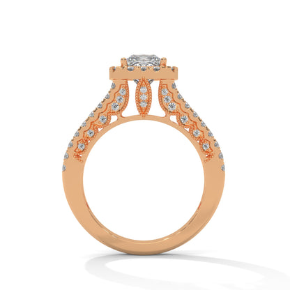The Luminous Elegance 1.87 CTW Princess-Cut Diamond Engagement Ring | F-VS1