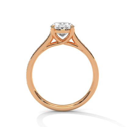 Liana 1.5ct Oval Lab-Grown Diamond Pavé Engagement Ring | 1.76 CTW