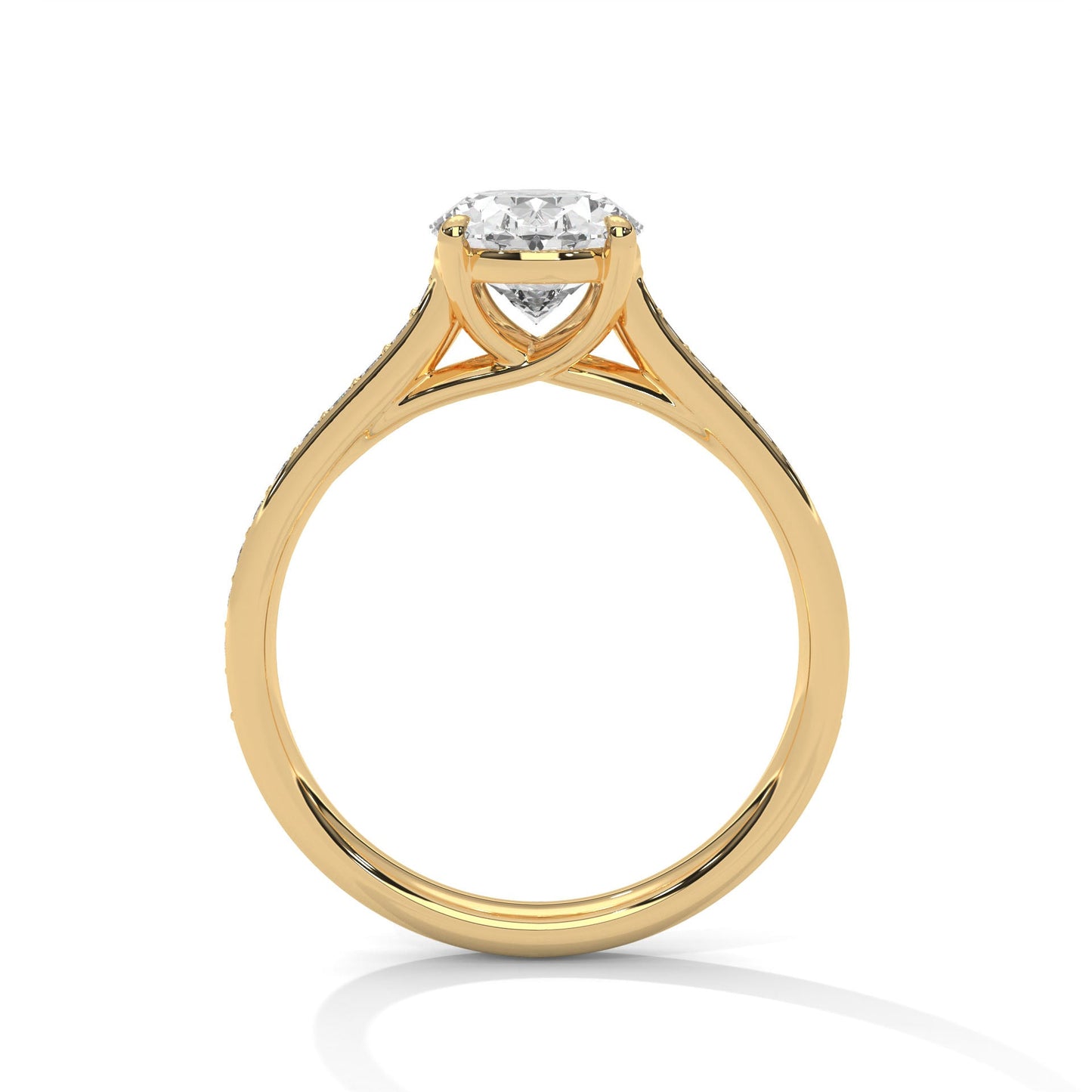Valencia 3ct Oval Lab-Grown Diamond Pav Engagement Ring | 3.26 CTW