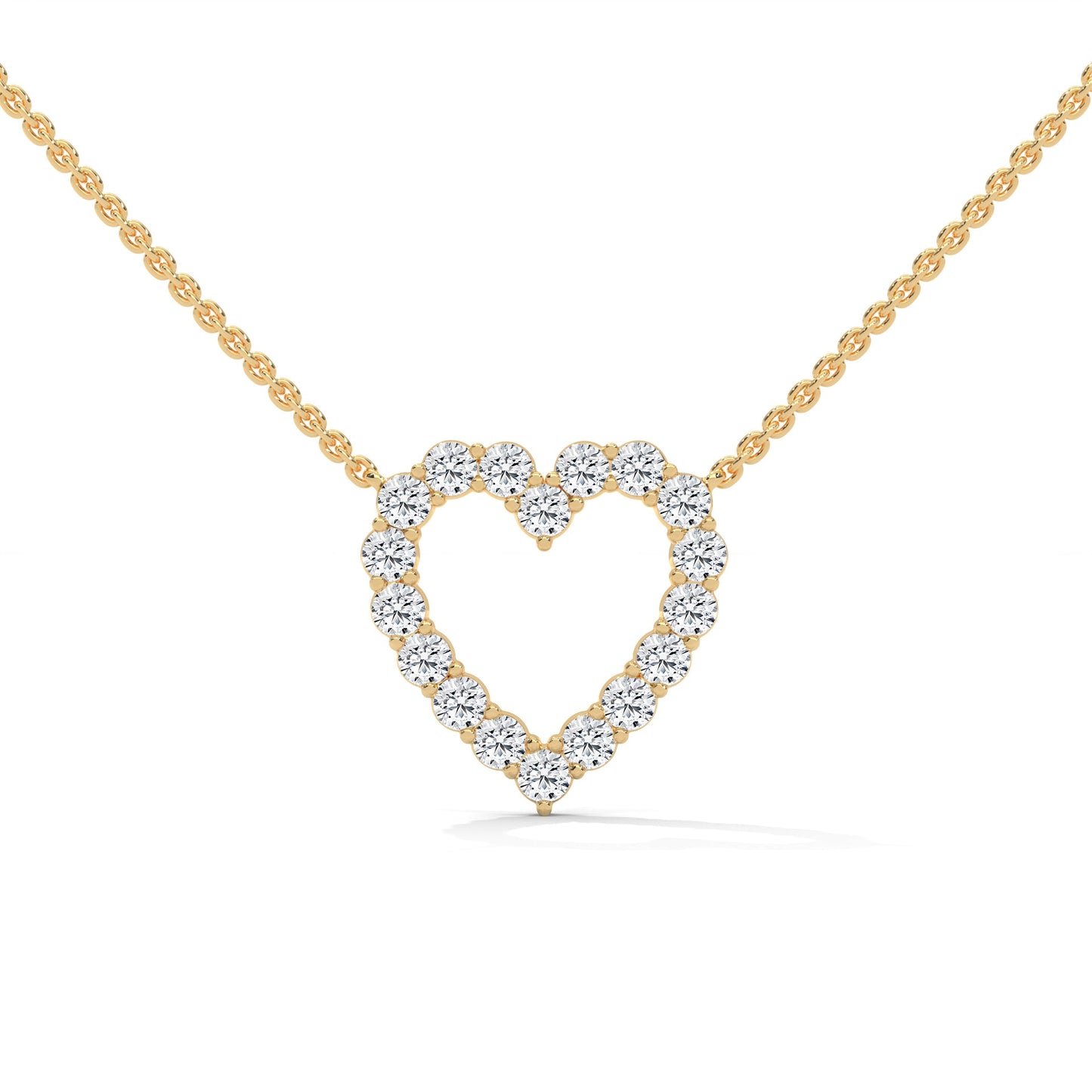 Everlasting Love: 14K Gold Diamond Heart Pendant Necklace | 0.45 CTW