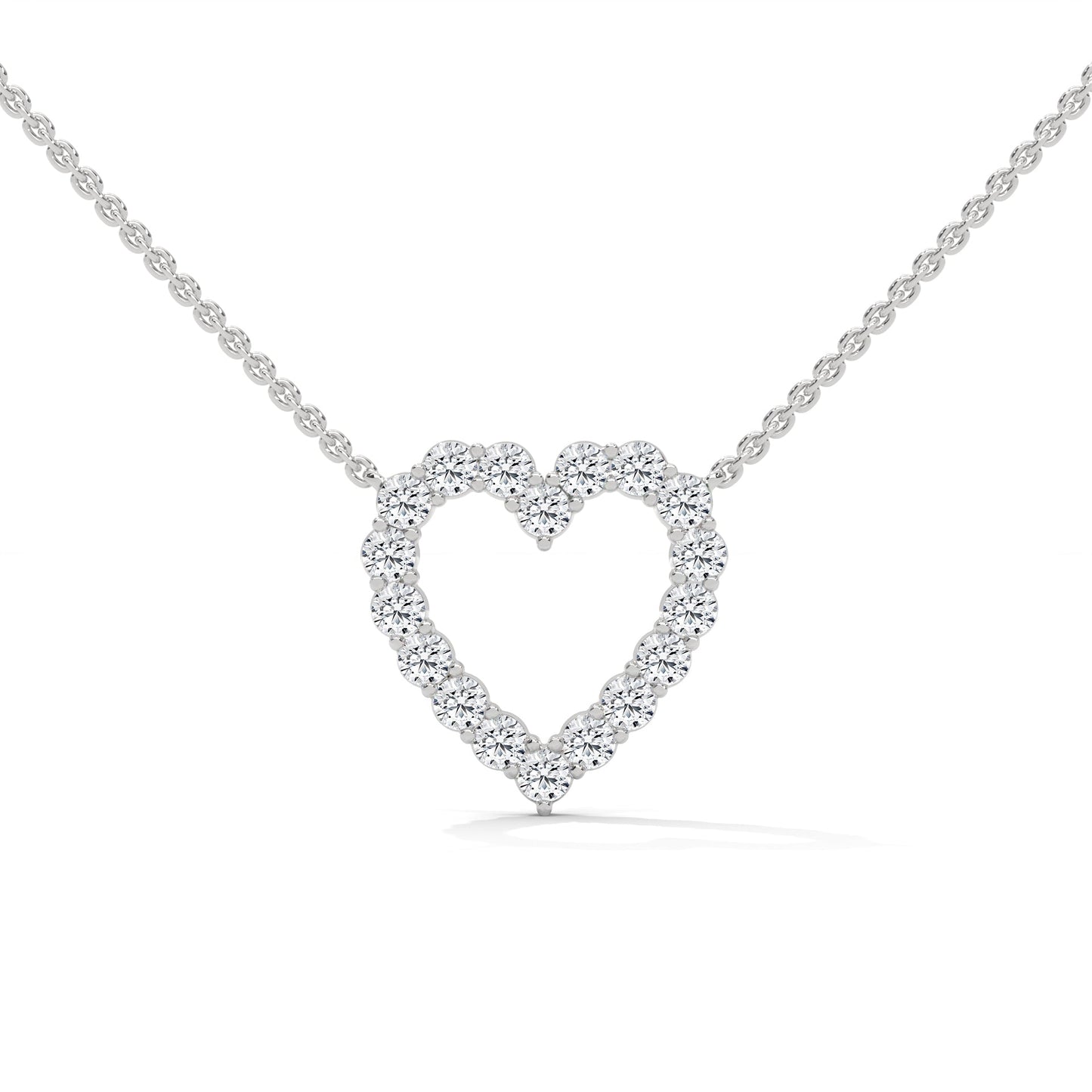 Everlasting Love: 14K Gold Diamond Heart Pendant Necklace | 0.45 CTW