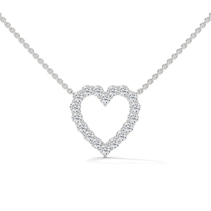 Everlasting Love: 14K Gold Diamond Heart Pendant Necklace | 0.45 CTW