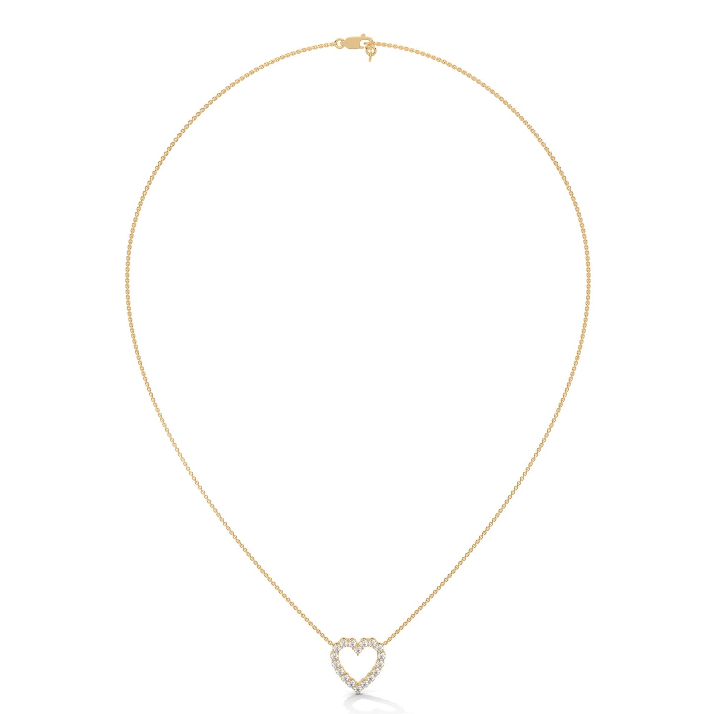 Everlasting Love: 14K Gold Diamond Heart Pendant Necklace | 0.45 CTW