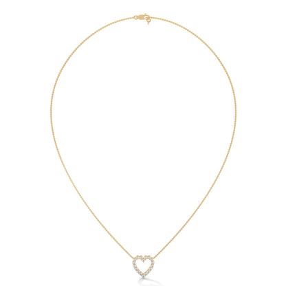 Everlasting Love: 14K Gold Diamond Heart Pendant Necklace | 0.45 CTW
