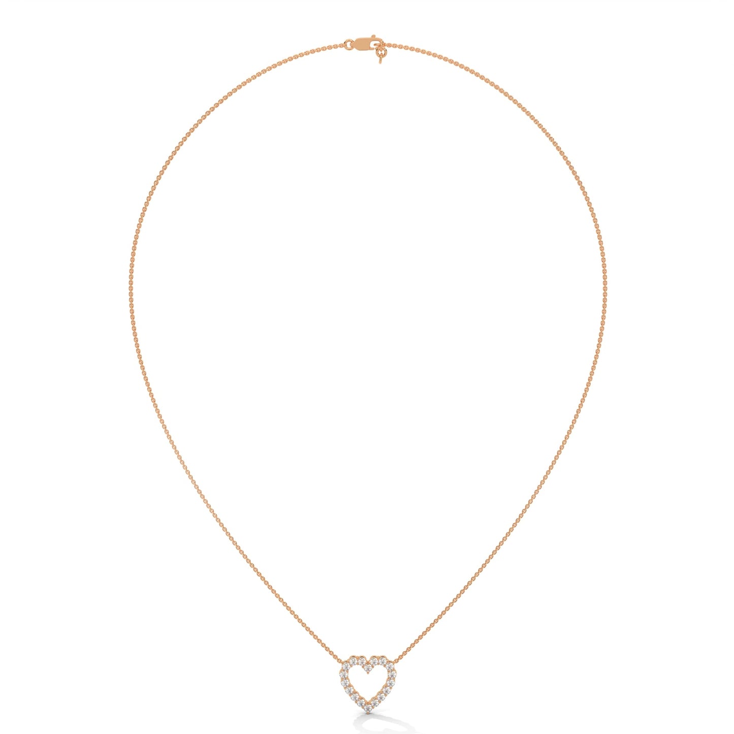 Everlasting Love: 14K Gold Diamond Heart Pendant Necklace | 0.45 CTW