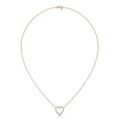 Everlasting Love: 14K Gold Diamond Heart Pendant Necklace | 0.45 CTW