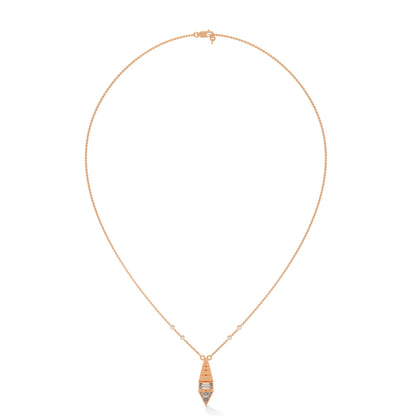 Architectural Brilliance Baguette & Triangle-Cut Diamond Pyramid Pendant Necklace |0.64CTW