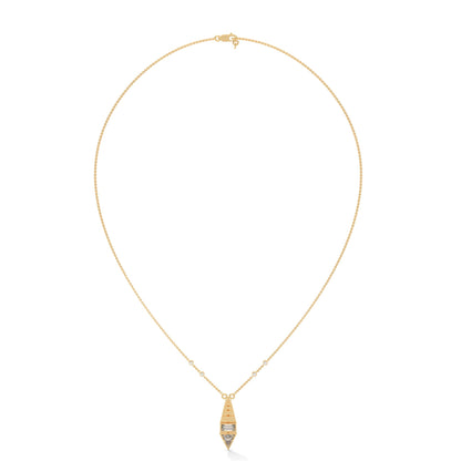 Architectural Brilliance Baguette & Triangle-Cut Diamond Pyramid Pendant Necklace |0.64CTW