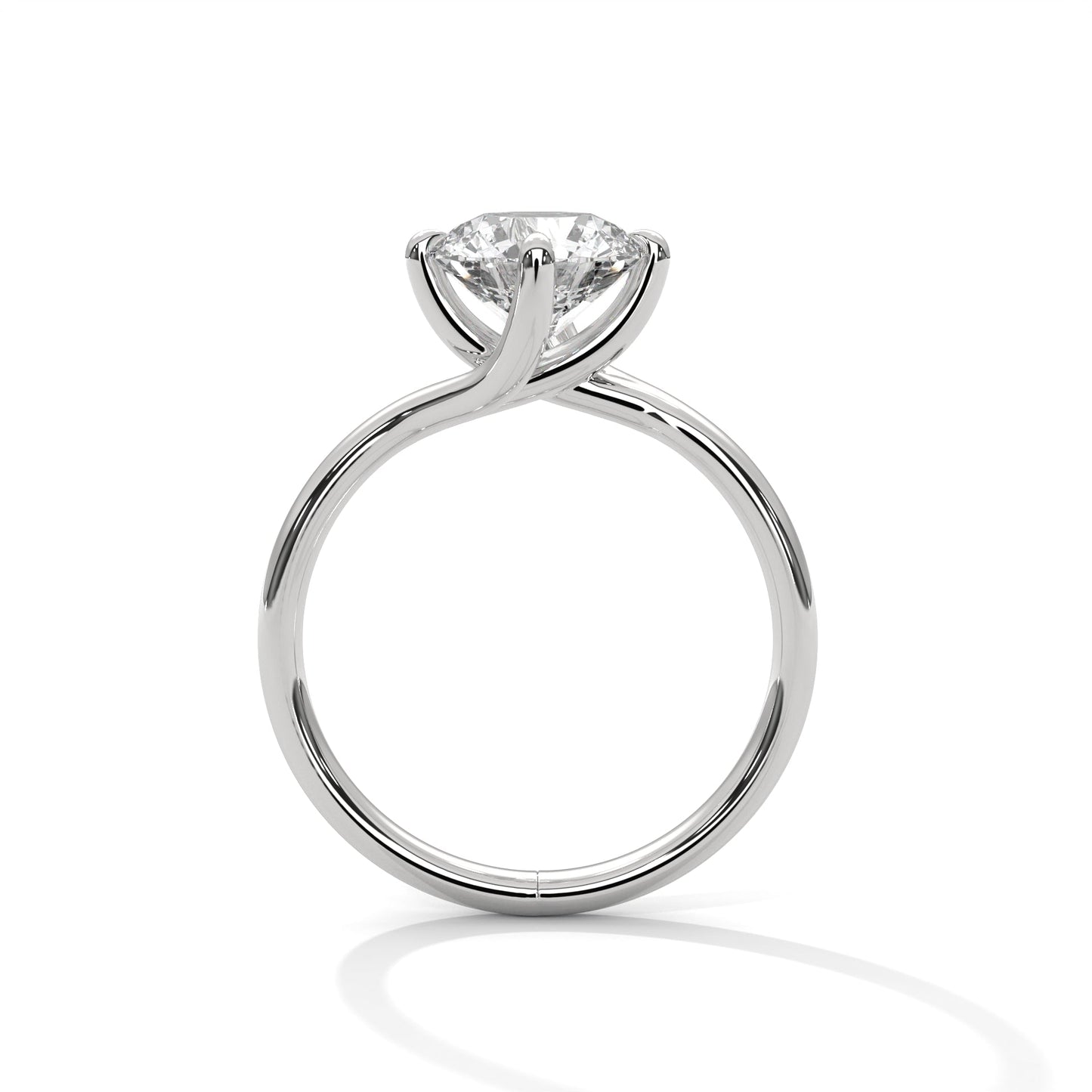 Graceful Bloom 1.5 CT Round-Cut Lab Grown Diamond Solitaire Ring | E VS1