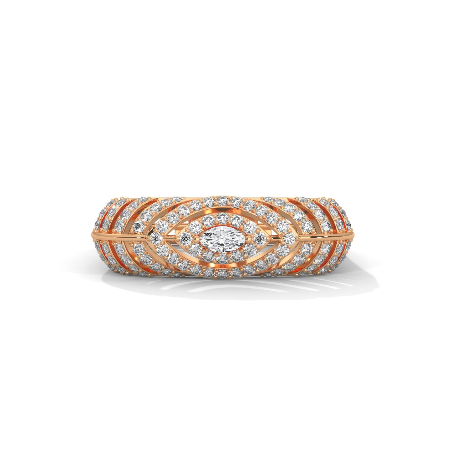 Celestia 0.58 CTW Marquise & Round Lab-Grown Diamond Ring