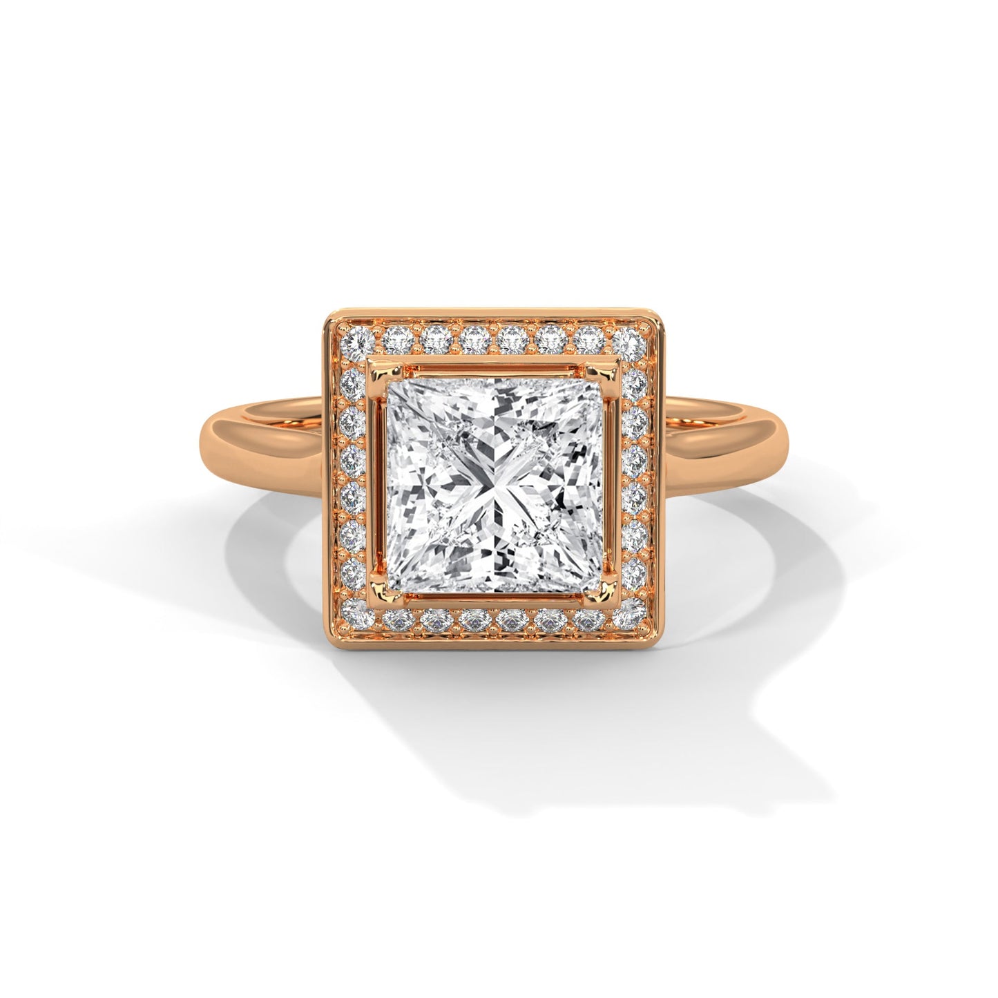 Imperial Radiance 3CT Princess Lab-Grown Diamond Engagement Ring | 3.18 CTW