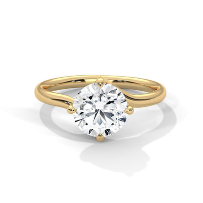 Serene Glow 1 CT Round-Cut Lab Grown Diamond Solitaire Ring | E VS1