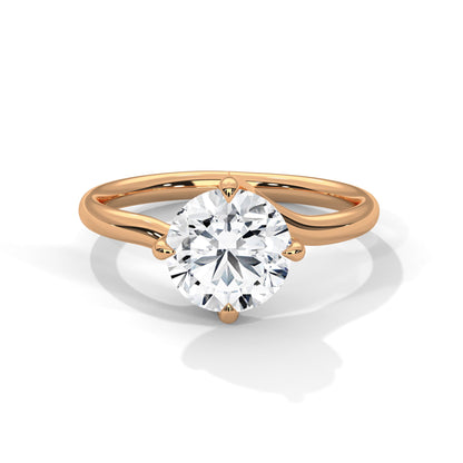 Serene Glow 1 CT Round-Cut Lab Grown Diamond Solitaire Ring | E VS1