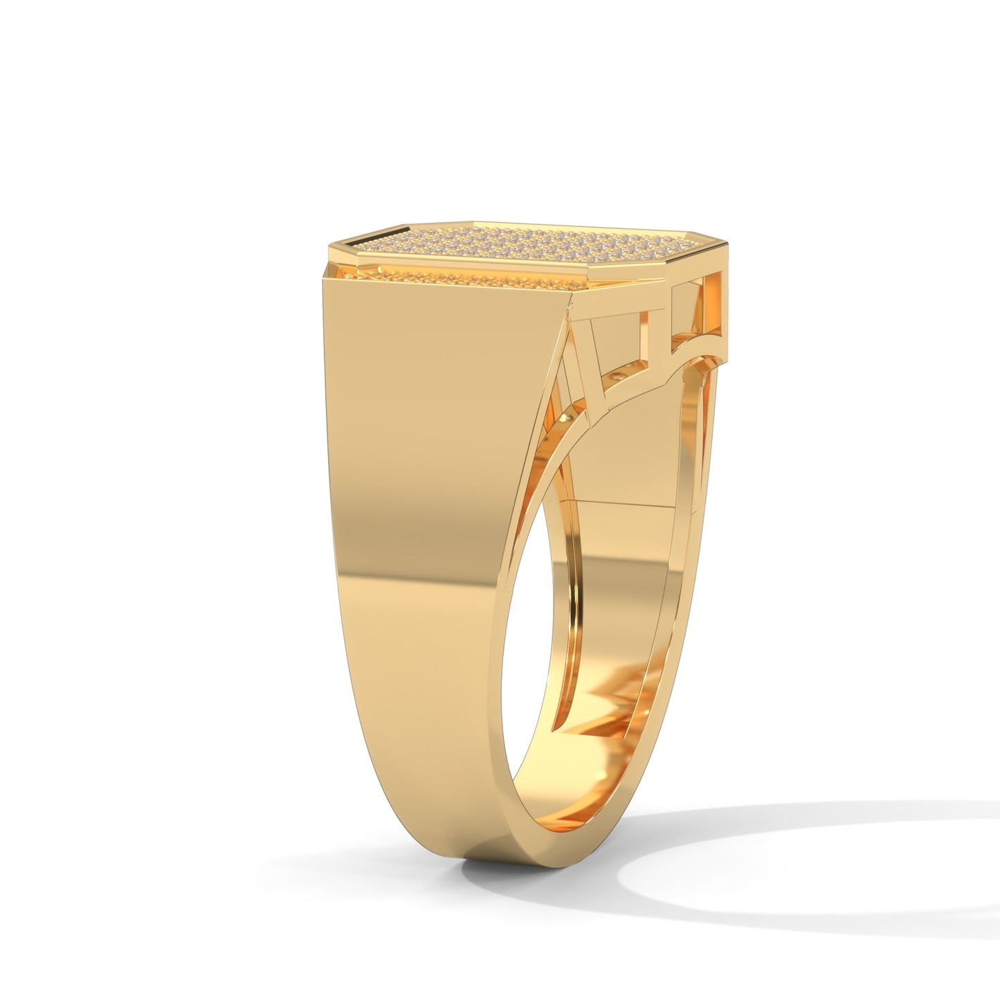 Prestige 0.73 CTW Round Lab-Grown Diamond Octagon Men's Ring