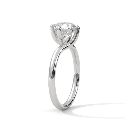 Graceful Bloom 1.5 CT Round-Cut Lab Grown Diamond Solitaire Ring | E VS1