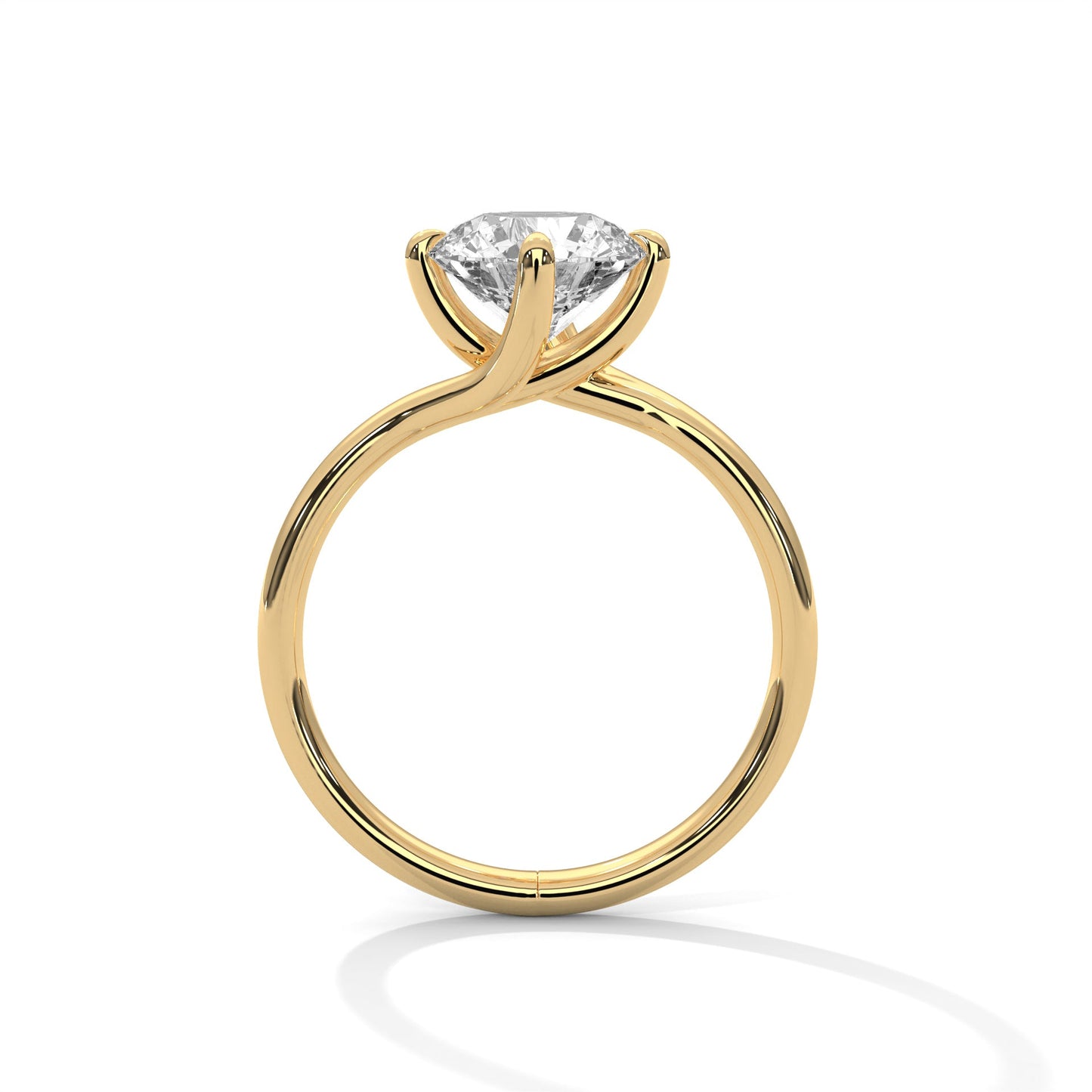 Graceful Bloom 1.5 CT Round-Cut Lab Grown Diamond Solitaire Ring | E VS1