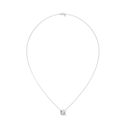 Luminous Glow Oval-Cut Diamond Pendant Necklace 0.75ct E-VS1 | 14K Gold |16”&18” Chain
