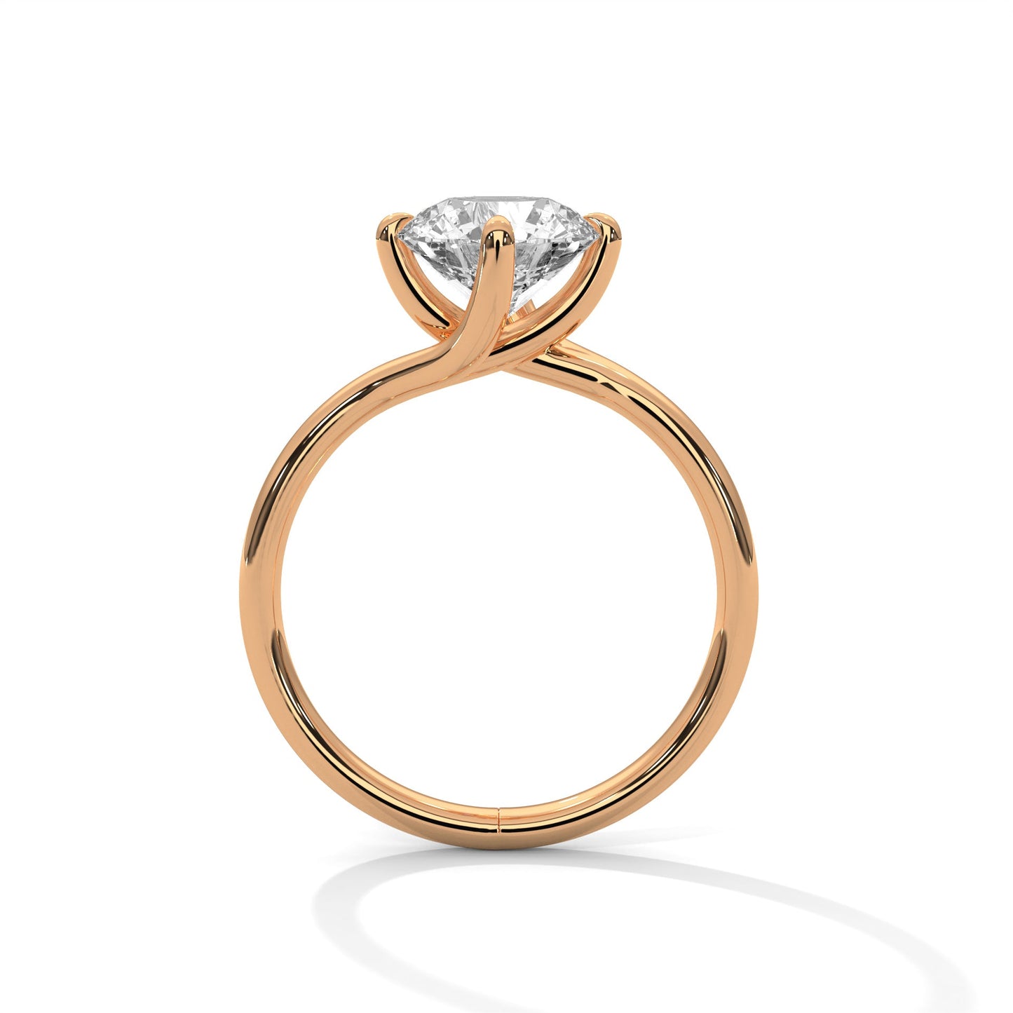 Graceful Bloom 1.5 CT Round-Cut Lab Grown Diamond Solitaire Ring | E VS1