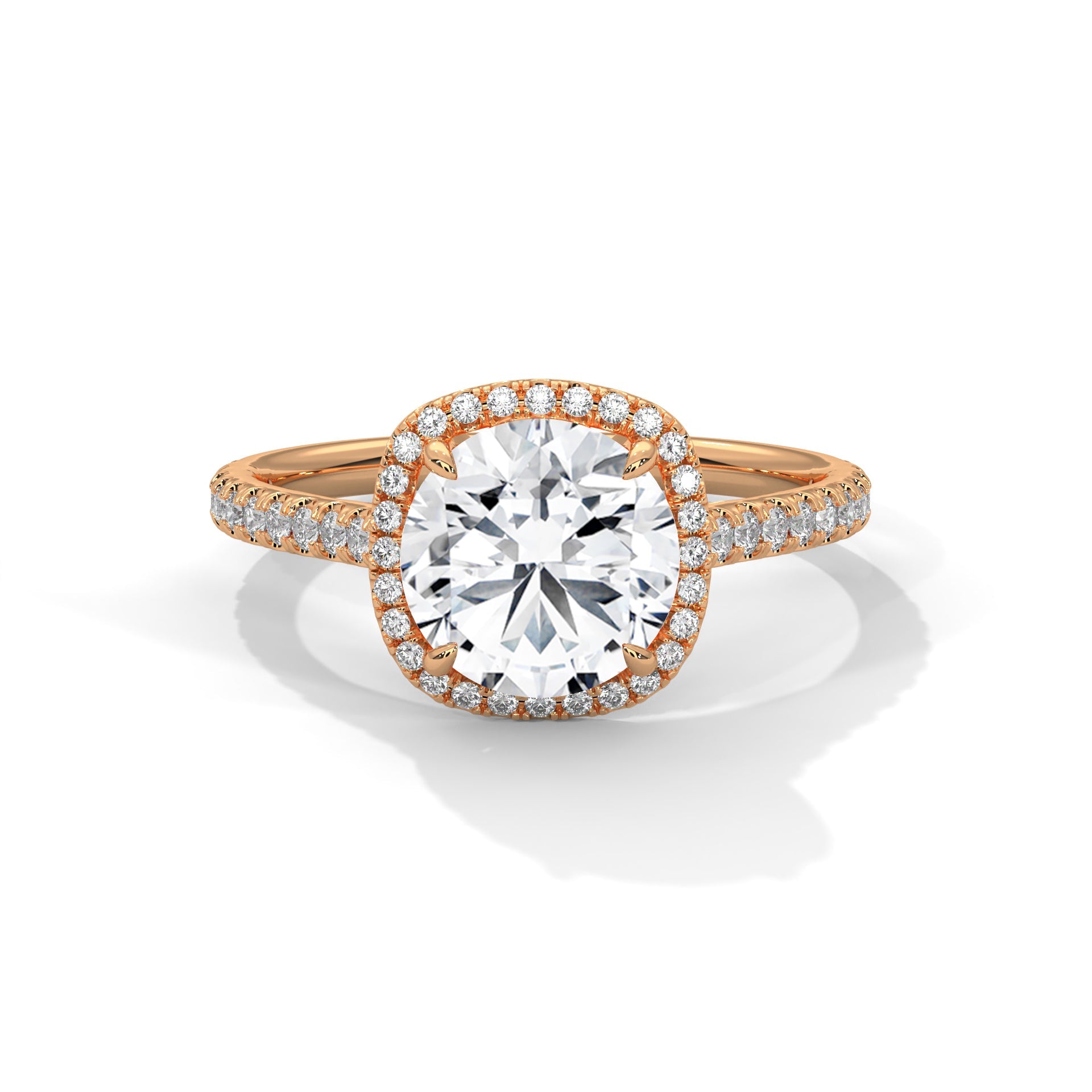 Velora Bloom 3 CT Cushion-Cut Lab Grown Diamond Halo Ring | 3.36 CTW