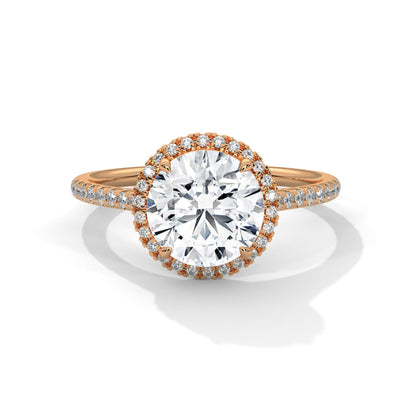 Luminous Halo 2.34 CTW Round-Cut Diamond Engagement Ring | E VVS1