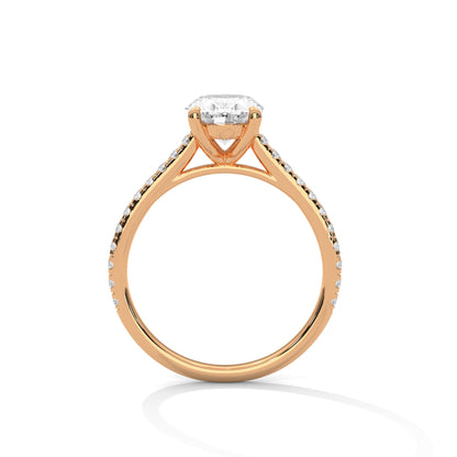Brilliant Grace 1.5 CT Cushion-Cut Lab Grown Diamond Pave Ring | 1.90 CTW