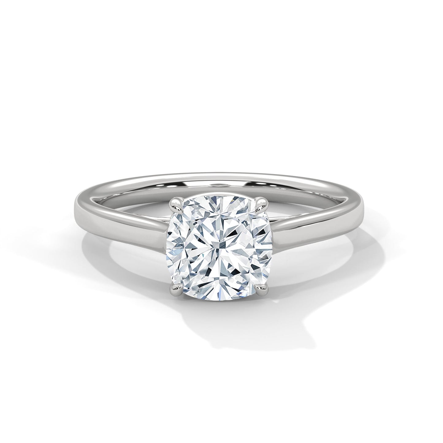 Pure Elegance 1 CT Cushion-Cut Lab Grown Diamond Solitaire Ring | E VS1
