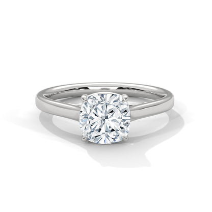 Pure Elegance 1 CT Cushion-Cut Lab Grown Diamond Solitaire Ring | E VS1