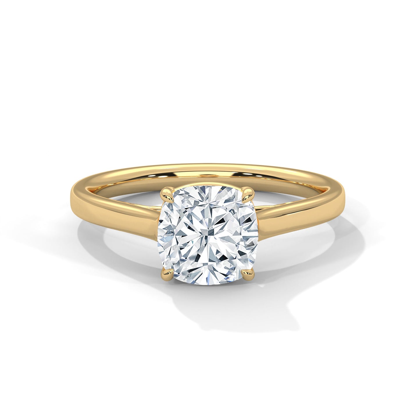 Pure Elegance 1 CT Cushion-Cut Lab Grown Diamond Solitaire Ring | E VS1