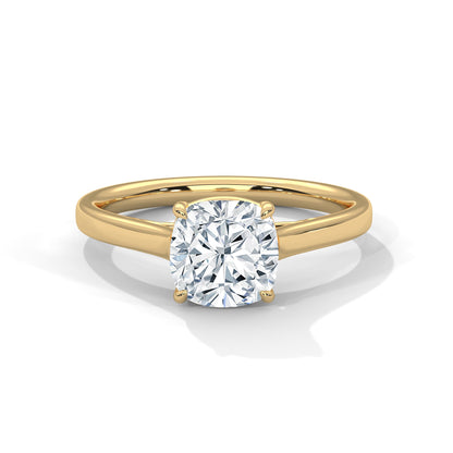 Pure Elegance 1 CT Cushion-Cut Lab Grown Diamond Solitaire Ring | E VS1