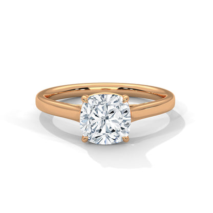 Pure Elegance 1 CT Cushion-Cut Lab Grown Diamond Solitaire Ring | E VS1