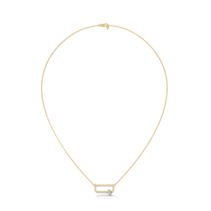 14K Gold Cushion-Cut Diamond Geometric Pendant Necklace | 0.57 CTW
