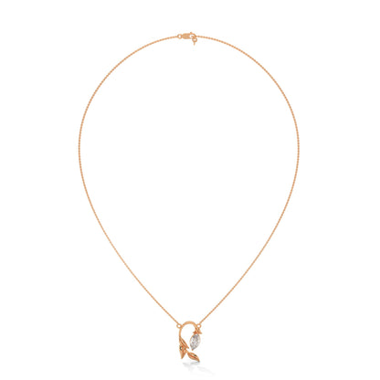 14K Gold Marquise-Cut Diamond Vine Pendant Necklace | 0.50 CTW
