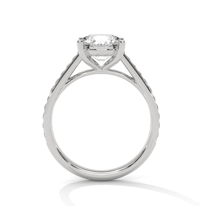 Majestic 2.28 CTW Round-Cut Diamond Pave Engagement Ring | E-VS1