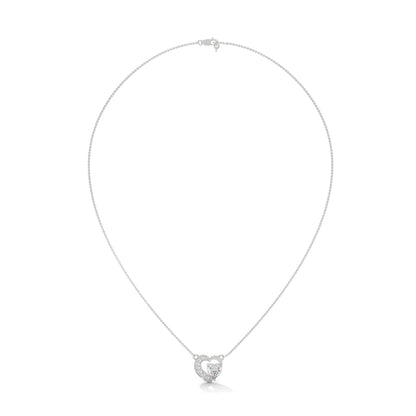 Endless Love: 14K Gold 0.75CT Heart-Cut Diamond Pendant Necklace