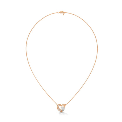 Endless Love: 14K Gold 0.75CT Heart-Cut Diamond Pendant Necklace