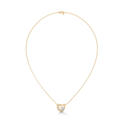 Endless Love: 14K Gold 0.75CT Heart-Cut Diamond Pendant Necklace